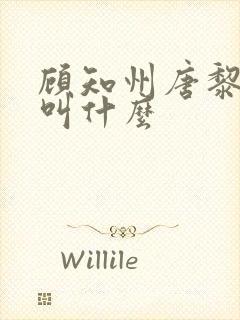 顾知州唐黎书名叫什么