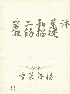 容二和叶沐走着做的描述