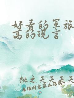 好看的军旅肉质高的现言