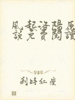 风起洛阳原著小说免费阅读