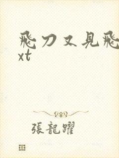飞刀又见飞刀txt