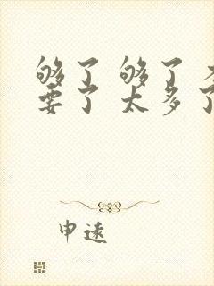 够了 够了 不要了 太多了