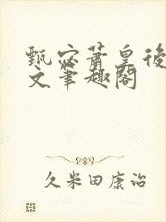 甄宓萧皇后高干文笔趣阁