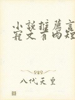 小说推荐言情甜宠文有肉短篇完结