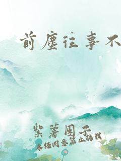 前尘往事不可追