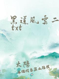 黑道风云二十年 txt