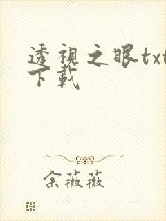 透视之眼txt下载