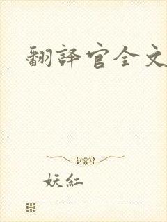 翻译官全文阅读