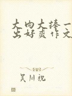 大肉大捧一进一出好爽作文