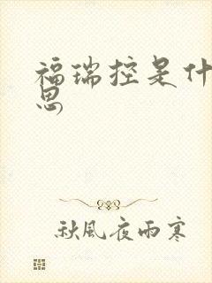 福瑞控是什么意思