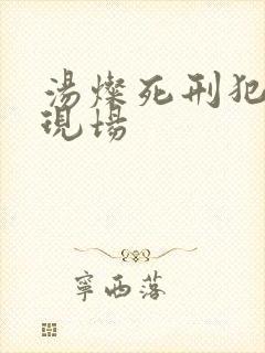 汤灿死刑犯枪决现场