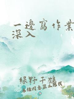 一边写作业一边深入