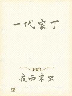 一代家丁