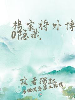 杨家将外传2.0隐藏