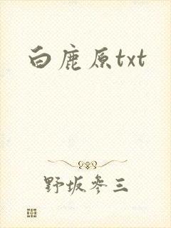 白鹿原txt