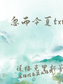 忽而今夏txt
