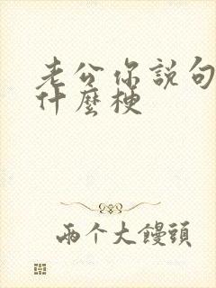 老公你说句话啊什么梗