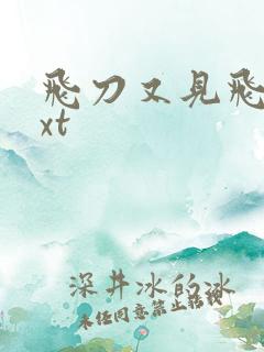 飞刀又见飞刀txt