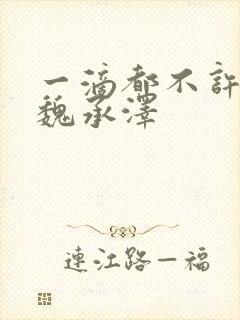 一滴都不许漏 魏承泽