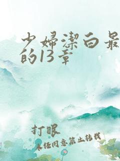 少妇洁白最刺激的13章