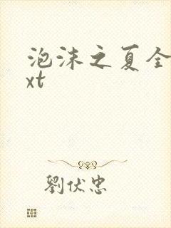 泡沫之夏全集txt