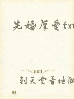 先婚厚爱txt