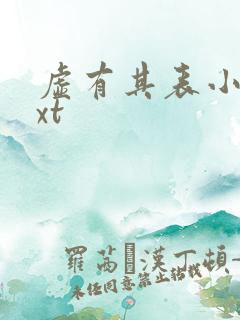 虚有其表小说txt