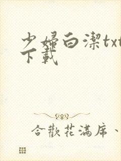 少妇白洁txt下载