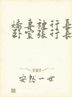 娇妻被行长抱进卧室张行长全文