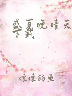 盛夏晚晴天小说下载