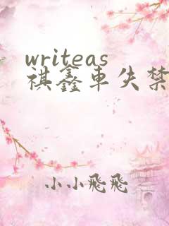 writeas祺鑫车失禁