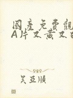 国产免费观看黄A片又黄又硬小说