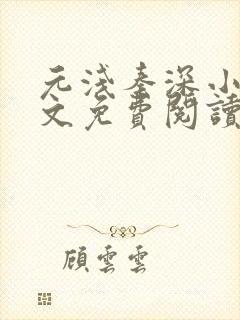 元浅秦深小说全文免费阅读