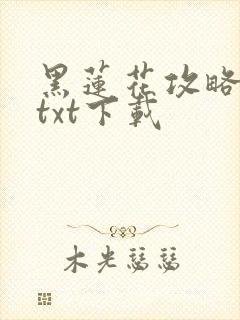 黑莲花攻略手册txt下载