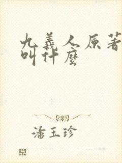 九义人原著小说叫什么