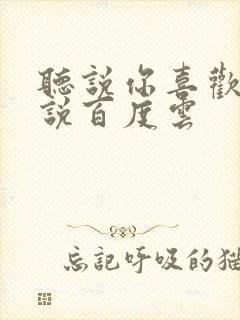 听说你喜欢我小说百度云