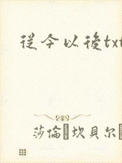 从今以后txt