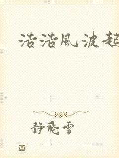 浩浩风波起