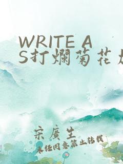 WRITE AS打烂菊花加姜