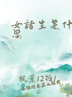 女诸生是什么意思