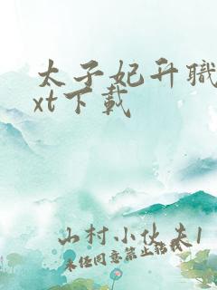 太子妃升职记txt下载