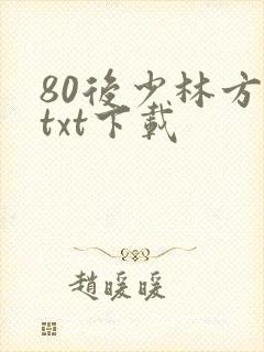 80后少林方丈txt下载