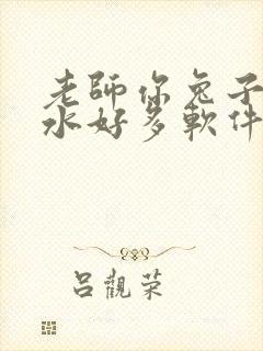 老师你兔子好软水好多软件