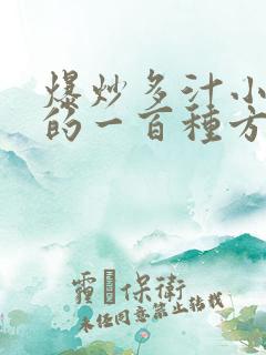 爆炒多汁小美人的一百种方法