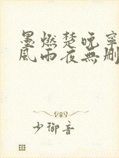 墨燃楚晚宁痴缠风雨夜无删减