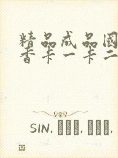 精品成品国色天香卡一卡二摄像头