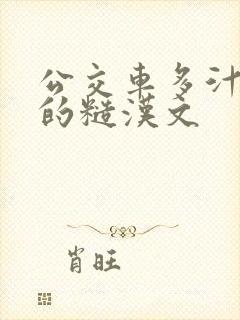 公交车多汁多肉的糙汉文