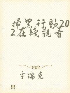 扫黑行动2022在线观看