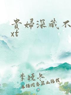 贵妇深藏不露txt