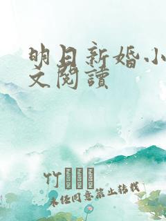 明日新婚小说全文阅读